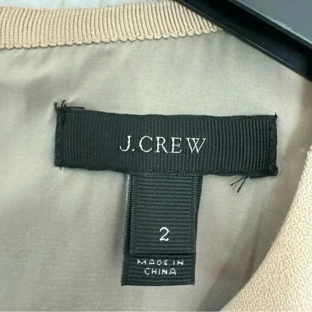 J.Crew Womens Navy Crepe Gwen Sleveless wool dress size 2